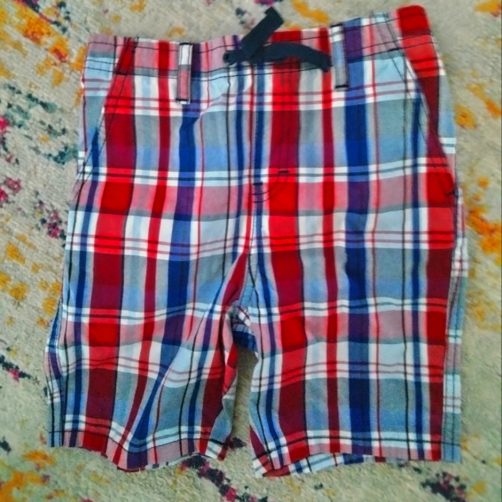 Gymboree 5t plaid Americana baseball boys shorts NWT 4th of July Memorial Day